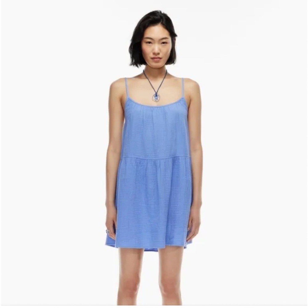 Wilfred Light Blue Spaghetti Strap Swing Dress